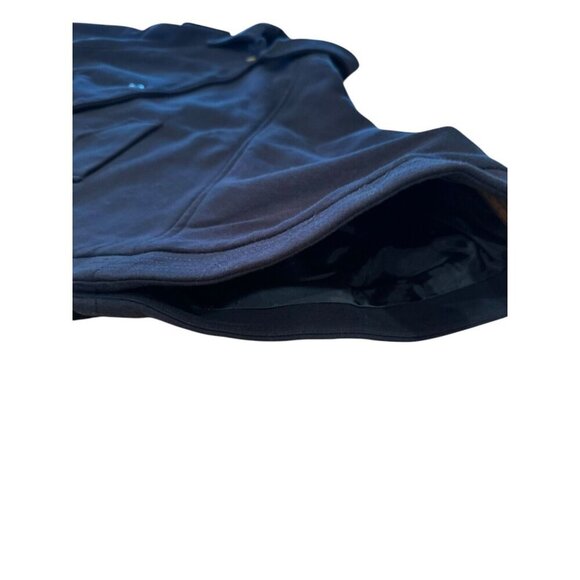 Toska Women's Navy Blue Button Down Cape Poncho Collared Coat‎ Jacket Small - Picture 12 of 13